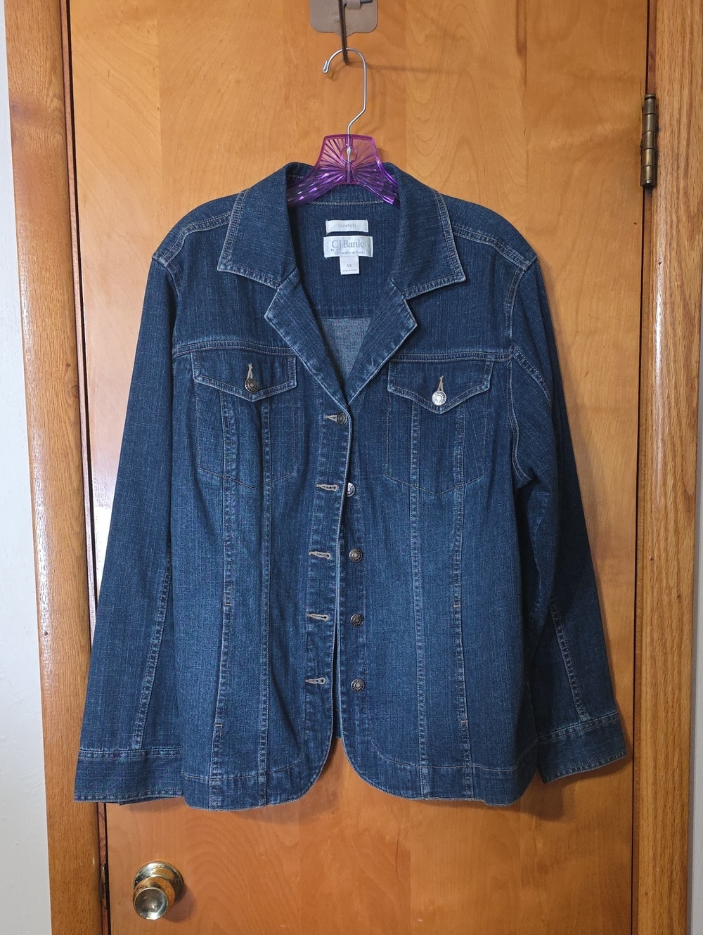 CJ Banks Dark Blue Denim Jean Jacket
